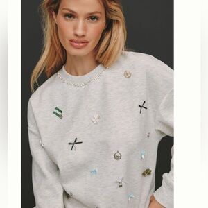Anthropologie Maeve Icon Crewneck Sweatshirt
